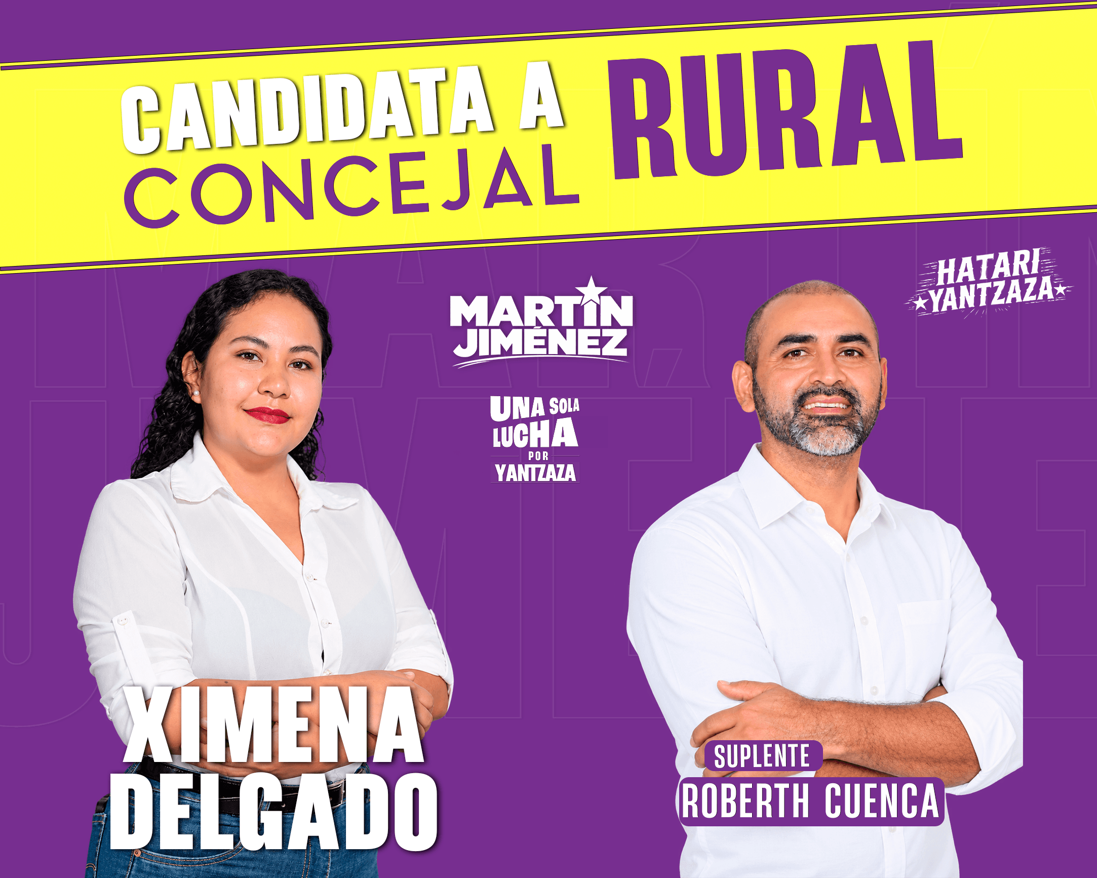 Candidata y candidato a concejal rural